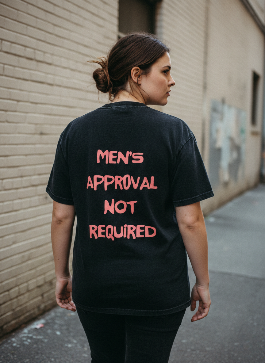 Men's Approval Not Required, Vintage Wash Oversized Tee
