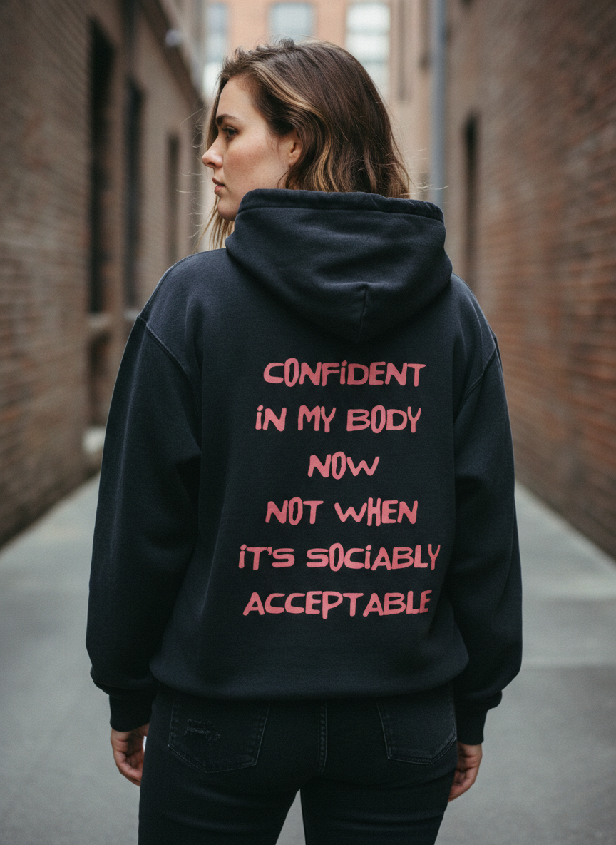 Confident In My Body Now, Sunfade Oversized Hoodie