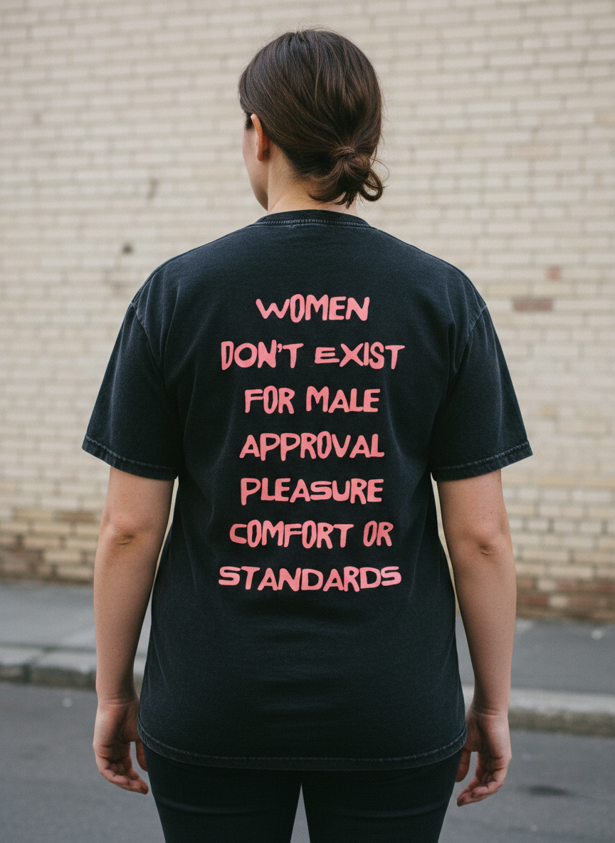 Women Don't Exist For Male Approval, Vintage Wash Oversized Tee