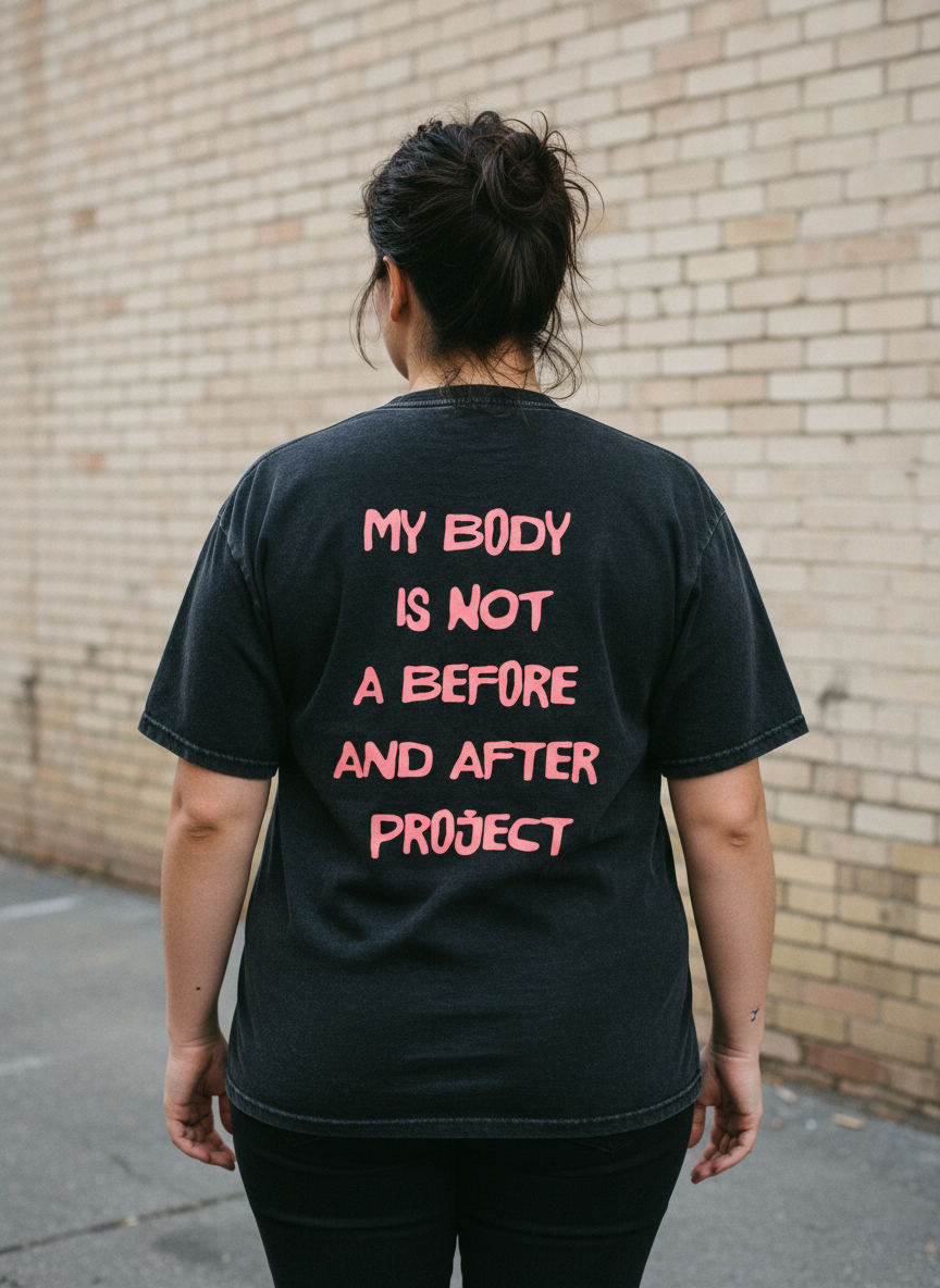 Not A Before And After, Vintage Wash Oversized Tee