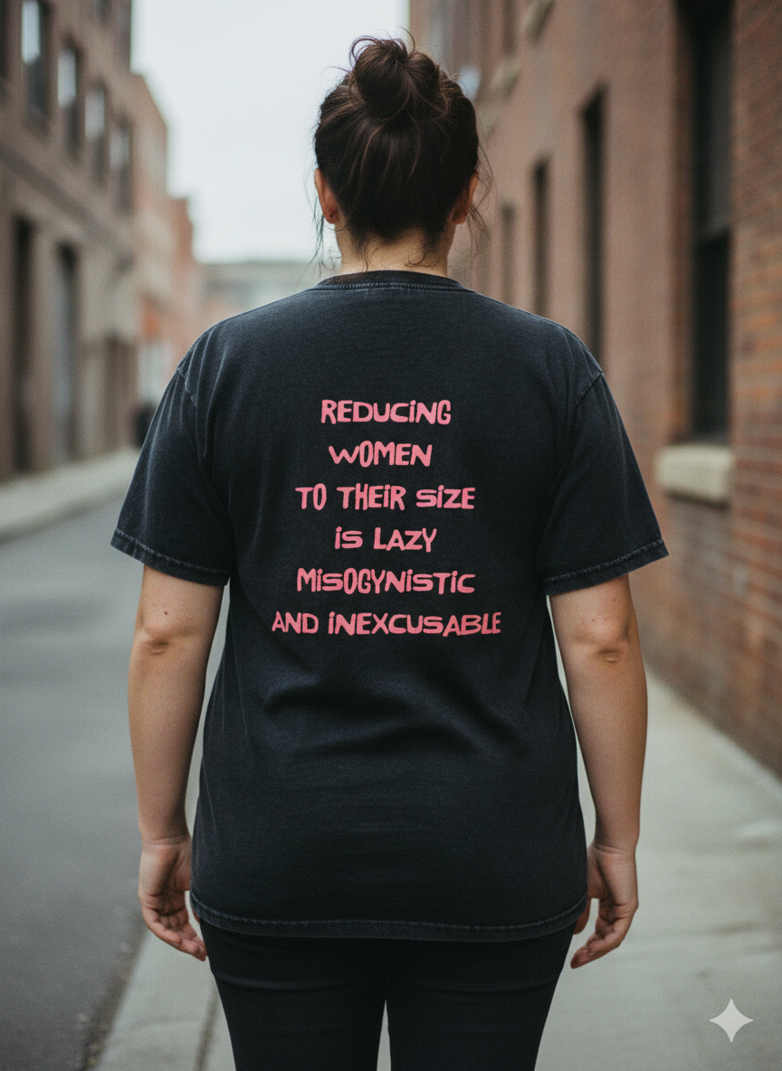 Reducing Women To Their Size Is Lazy, Vintage Wash Oversized Tee