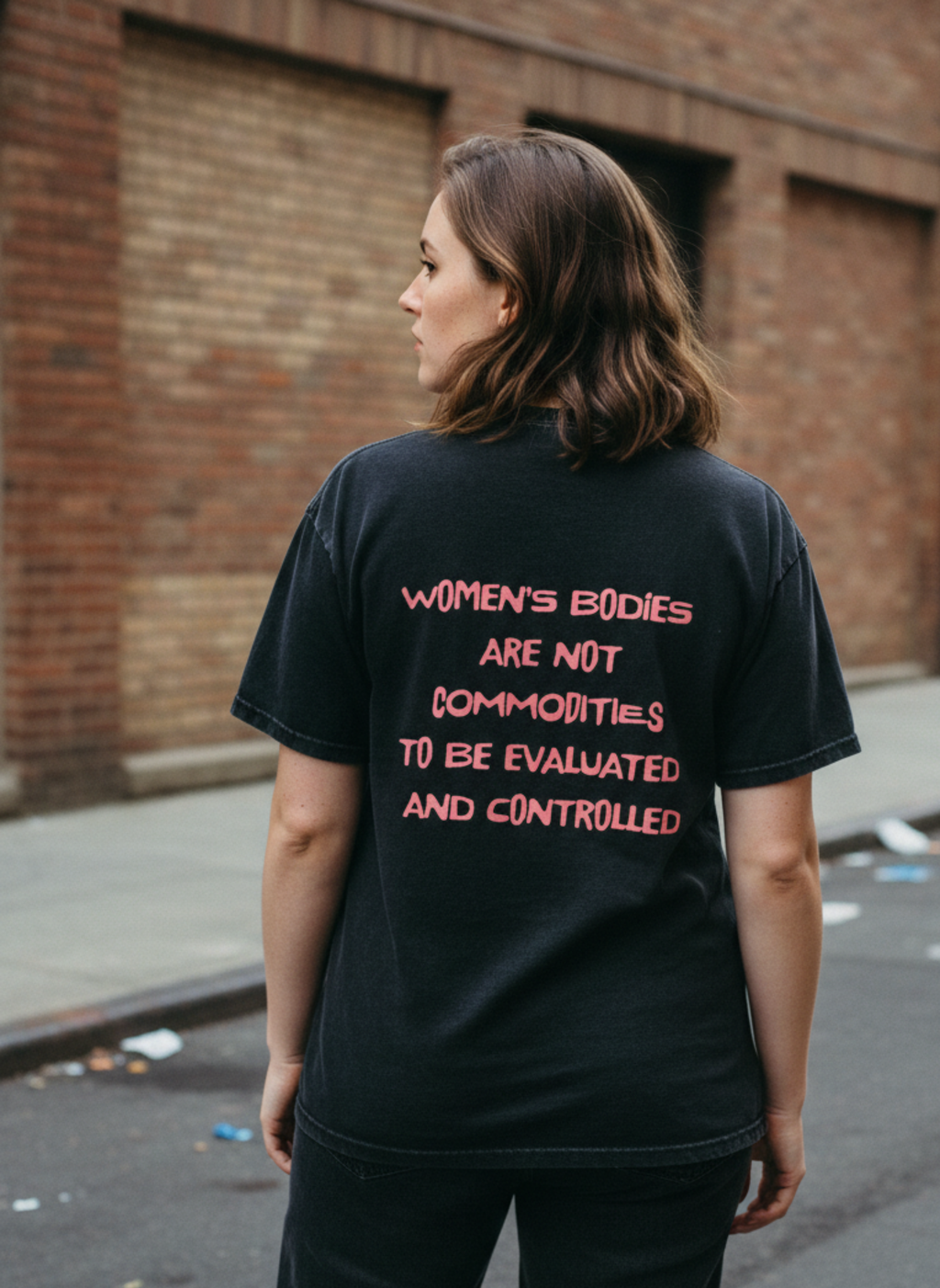 Women's Bodies Are Not Commodities, Vintage Wash Oversized Tee