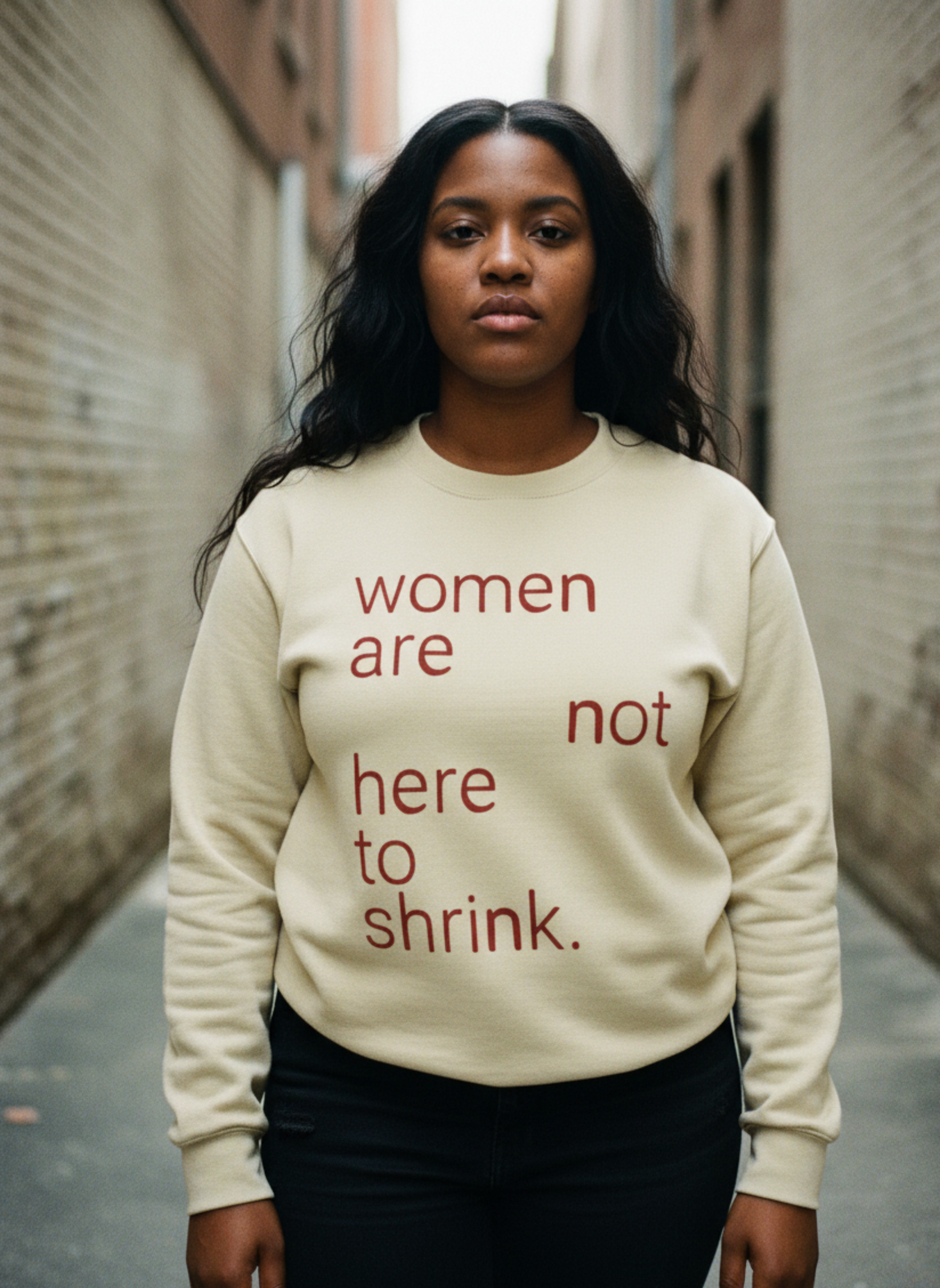 Women Are Not Here To Shrink, Crewneck