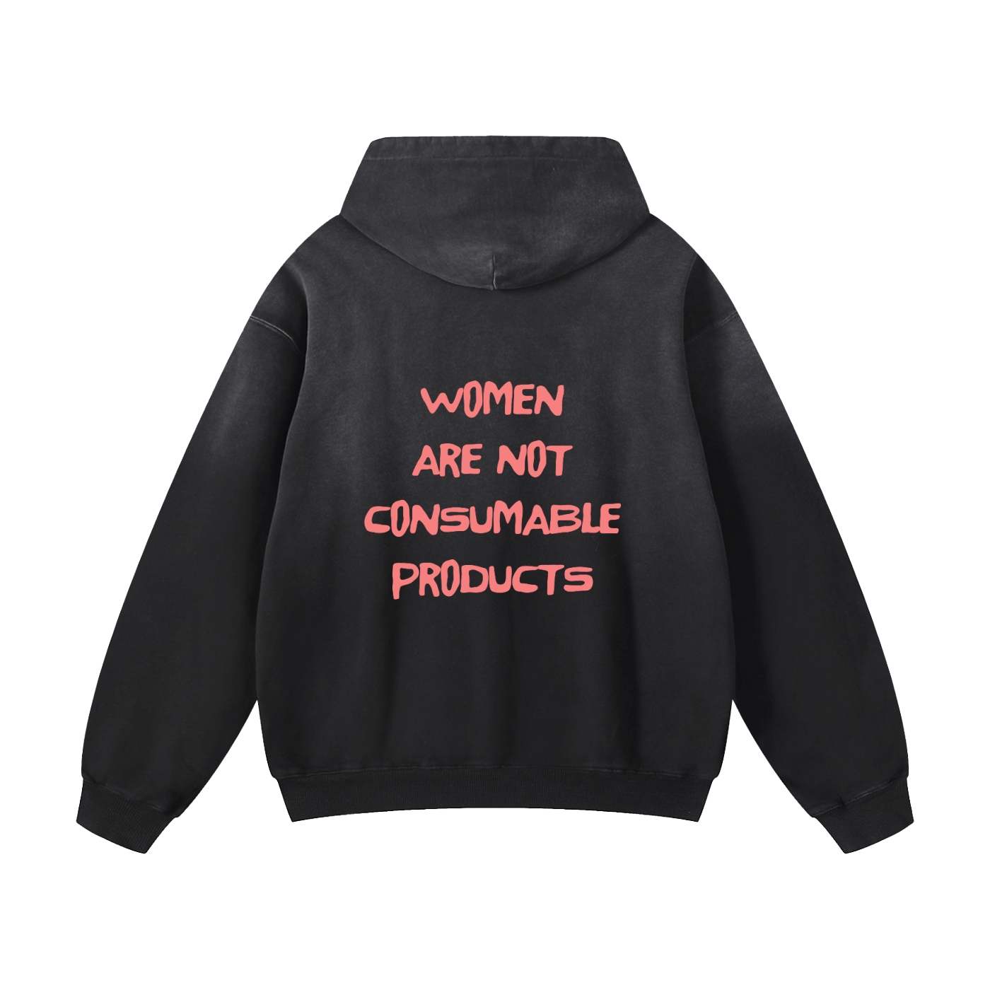 Women Are Not Consumable Products, Sunfade Oversized Hoodie