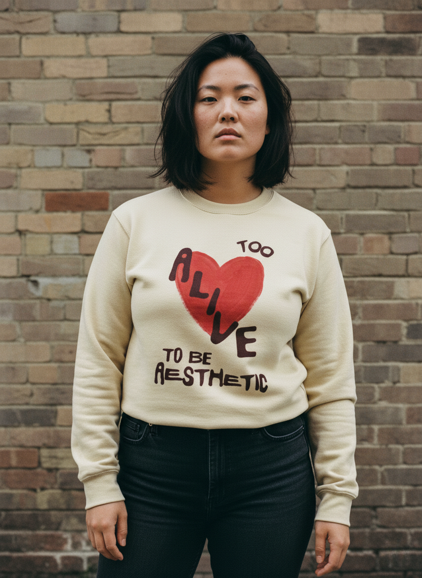 Too Alive To be Aesthetic, Crewneck